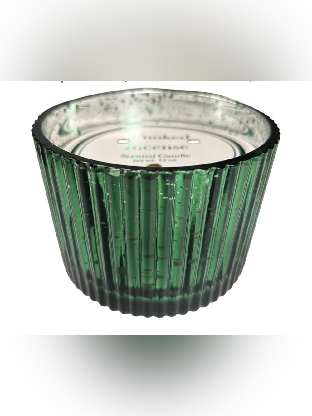 Smoked Incense Scented Candle Mercury Glass 3 Wicks 12 oz